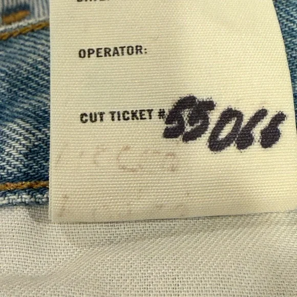 AGOLDE Production Sample Denim Shorts Panel Seam Raw Hem Size 27 - Picture 5 of 5